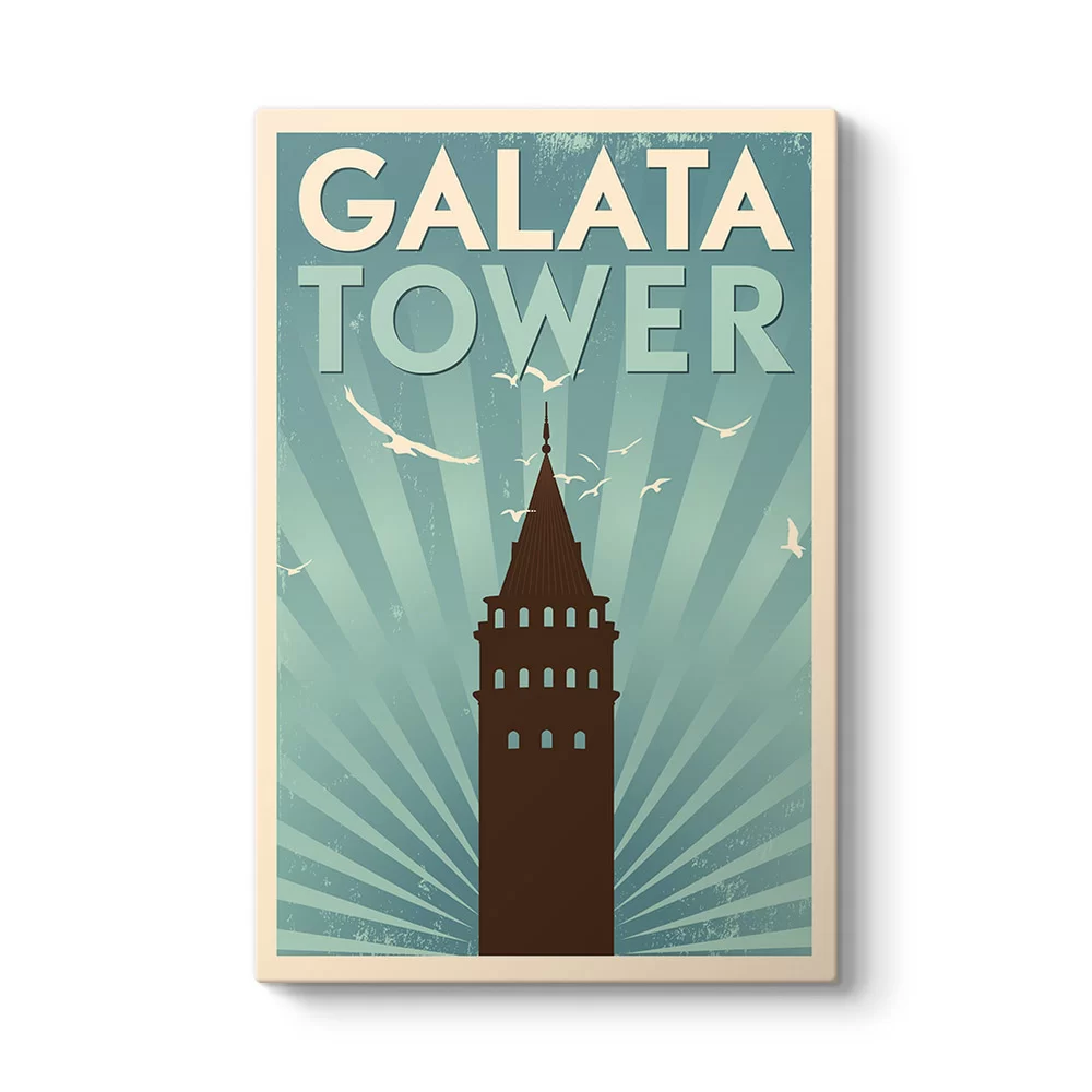 Vektörel Galata Tower Tablosu - Model 2